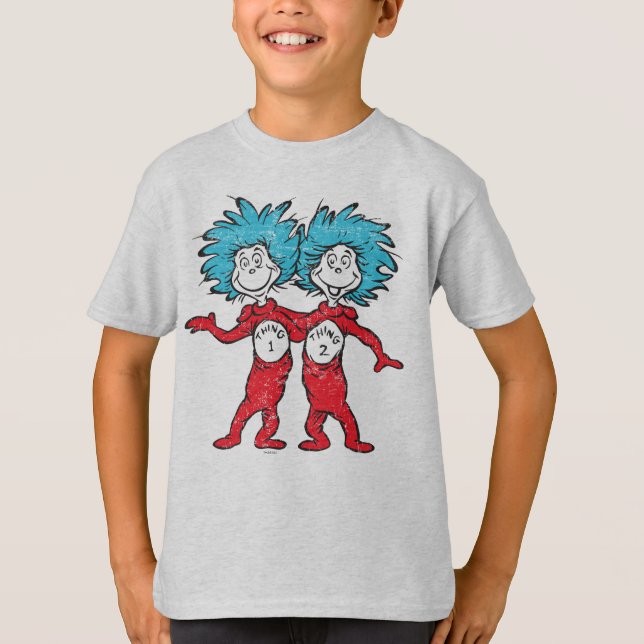 Camiseta Dr. Seuss | Thing 1, Thing 2 Sitting (Frente)