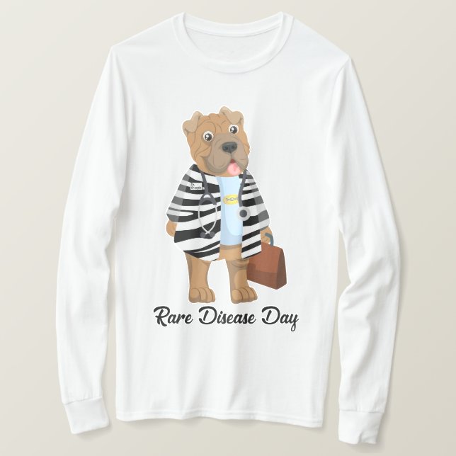 Camiseta Dr. Sharpie Zebra Casaco Rare Doença Rara Longa (Frente do Design)