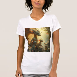 Camiseta „Drachenmutter im goldenen Wald“