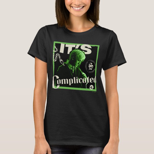 Camiseta Draco Malfoy - "É Complicado" (Frente)