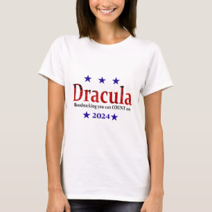 Camiseta Drácula 2024 - Sinal Eleitoral - Dia de as Bruxas