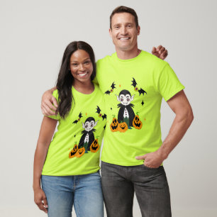 Camiseta Drácula com abóboras