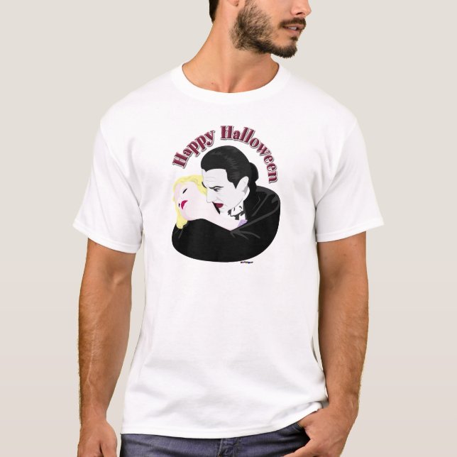 Camiseta Drácula, Feliz Halloween (Frente)