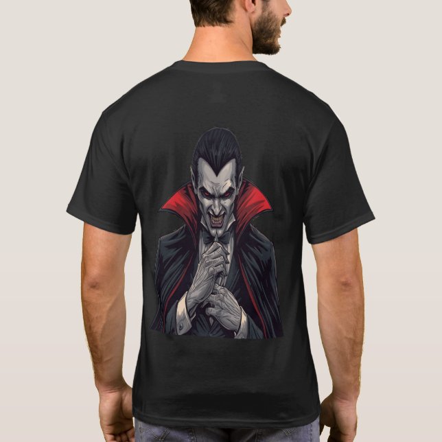 Camiseta Dracula Gótica Halloween (Verso)
