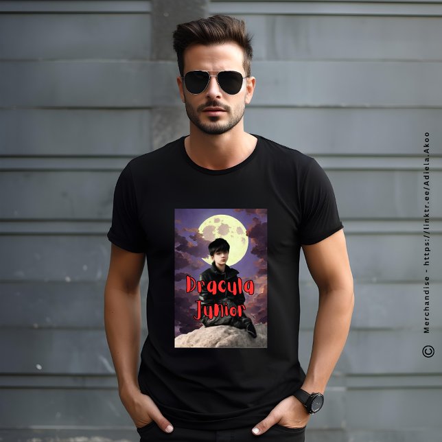 Camiseta Dracula Junior T-Shirts (DJ T-shirt designed by Poet Adiela Akoo. Browse my store 4 more interesting finds & gr8t gift ideas!)