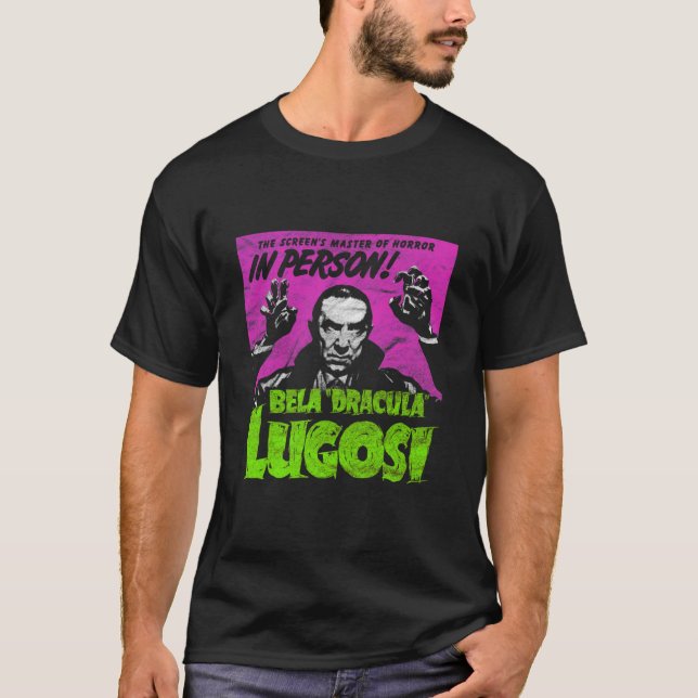 Camiseta Dracula Lugosi Mestre de Filme de Horror Esse (Frente)