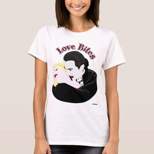 Camiseta Drácula, Mordidas de Amor (Frente)