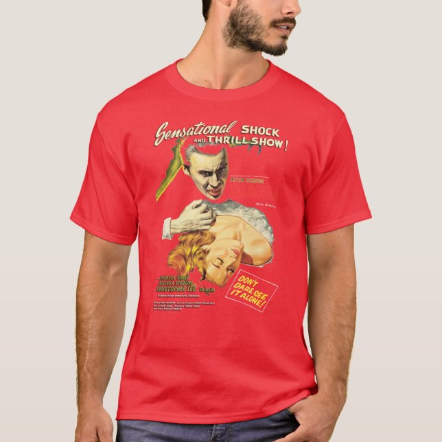 Camiseta Dracula Original Hammer Poster Artwork Gift For Fa (Frente)