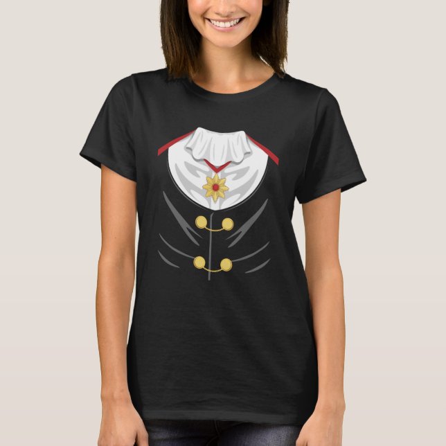 Camiseta Dracula Tuxedo - Figurinos preguiçosos de Hallowee (Frente)