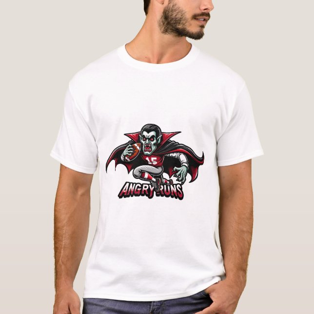 Camiseta Dracula's Soccer Chase: Vampiros Irritados Executa (Frente)