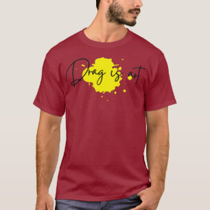 Camiseta Drag é Art Elegante Watercolor Calliografia Queen