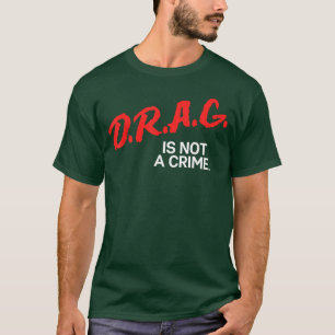 Camiseta Drag Não É Crime LGBT Orgulho Gay Igualdade Drag Q
