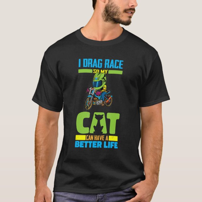 Camiseta Drag Racing Cat Race Motorsport - Racer Dragster (Frente)