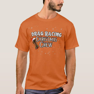 Camiseta Drag Racing Christmas Crew Papais noeis Luzes de N