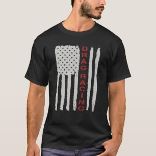 Camiseta Drag Racing Patriotic Drag Racer Americano