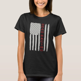 Camiseta Drag Racing Patriotic Drag Racer Americano