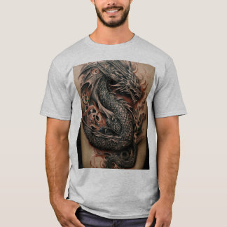 Camiseta Dragão Abstrato Celta Tatuagem T-Shirt Design