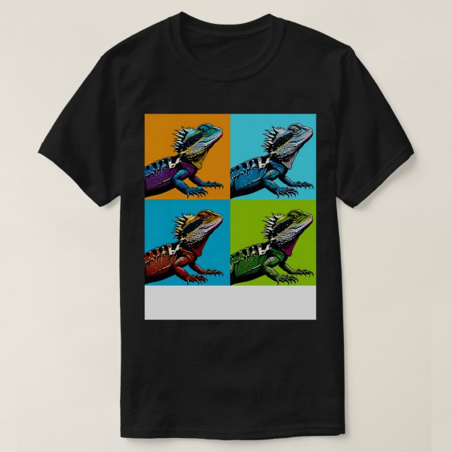 Camiseta Dragão-Água Australiano Arte Legal Lizard (Frente do Design)