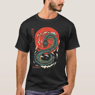 Camiseta Dragão Asiático Japonês Tatuagem Neon Re
