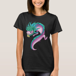 Camiseta dragão axolote engraçado fofo pequeno