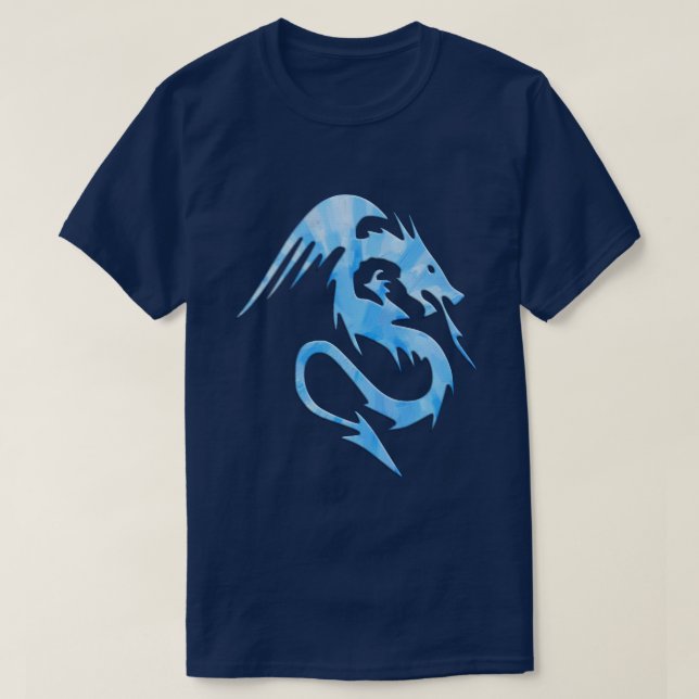 Camiseta Dragão Azul (Frente do Design)