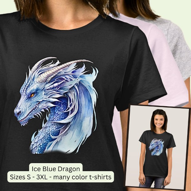 Camiseta Dragão Azul Gelo (Criador carregado)