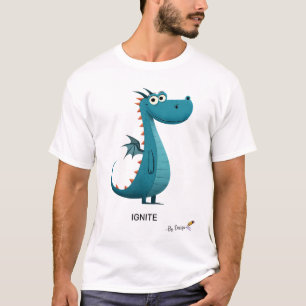 Camiseta Dragão Azul   IGNITE - Por Design   Diversão Origi
