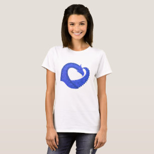 Camiseta Dragão azul no branco