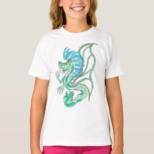 Camiseta Dragão azul tribal