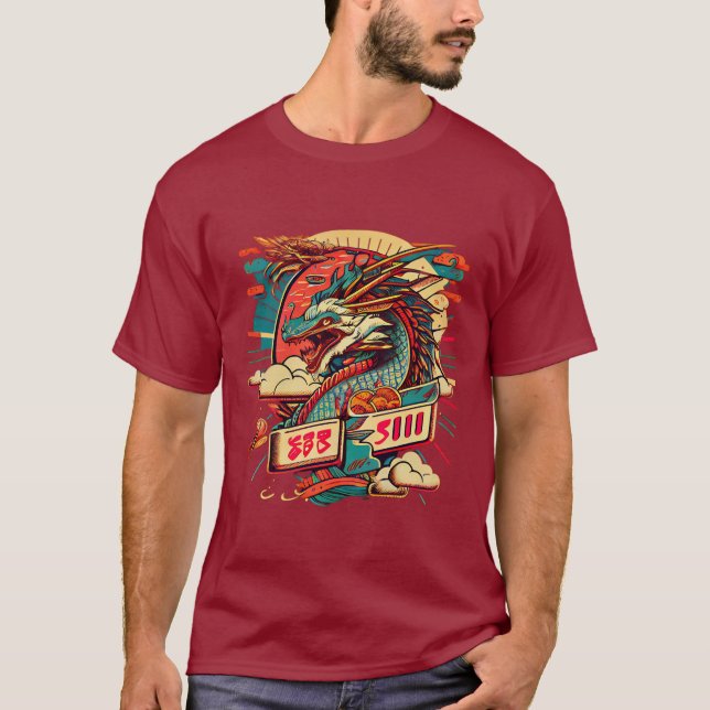 Camiseta Dragão Banquete: O Excelente Sushi Dragon e Ramen (Frente)