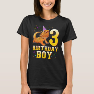 Camiseta Dragão-barba Lizard aniversário de 3 anos de 3 ano