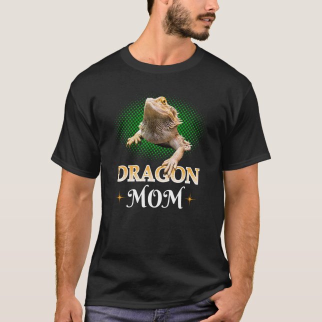 Camiseta Dragão-barba Mãe Pogona Beardie (Frente)