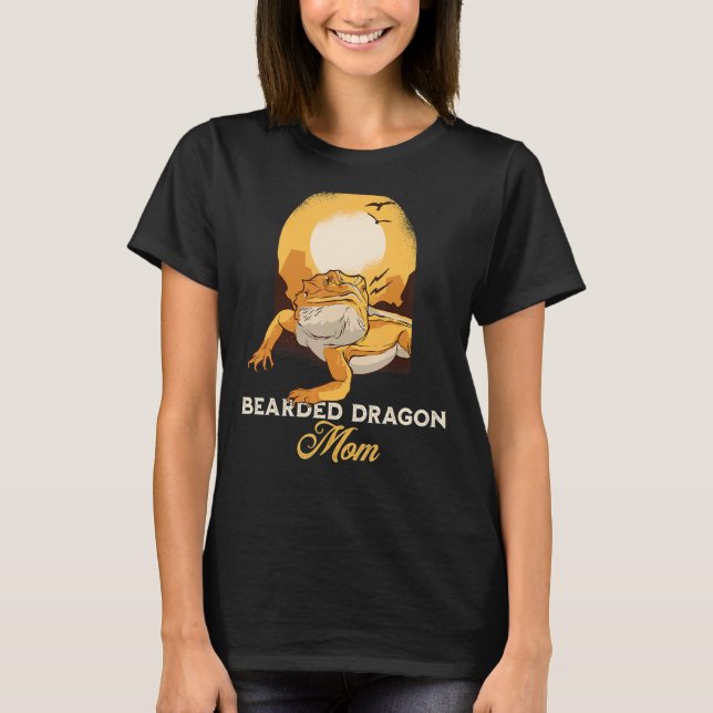 Camiseta Dragão-barba Mãe Réptil Lizard (Frente)