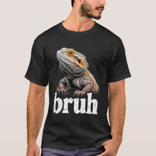 Camiseta Dragão Barbudo Bruh Lagarto Engraçado Pet Réptil H
