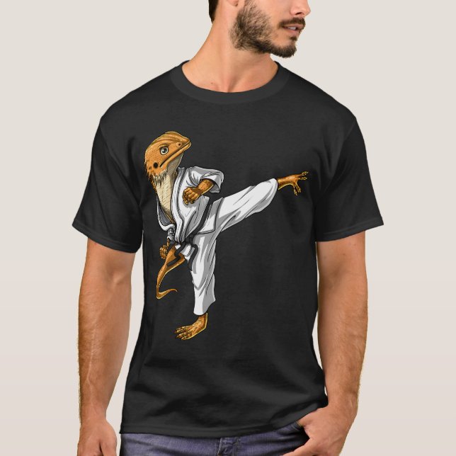 Camiseta Dragão Barbudo Caratê (Frente)
