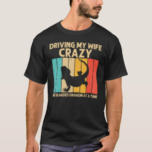 Camiseta Dragão Barbudo Vintage Para Homens Avô Réptil  