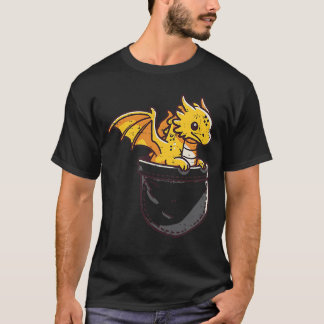 Camiseta Dragão Bebê Bolso Fofo Fantasia Mítico Homens Mulh