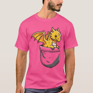 Camiseta Dragão Bebê Bolso Fofo Fantasia Mítico Homens Mulh