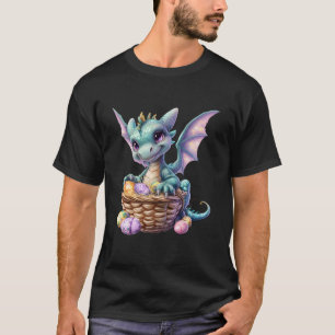 Camiseta Dragão-Bebê-Cujo Cesto De Ovos De Páscoa Amor