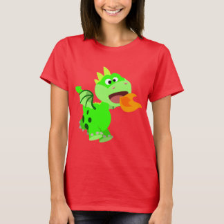 Camiseta Dragão Bebê de Cartoon Cachorro