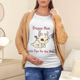 Camiseta Dragão-bebê pastel amarelo vermelho Mãe T-Shirt