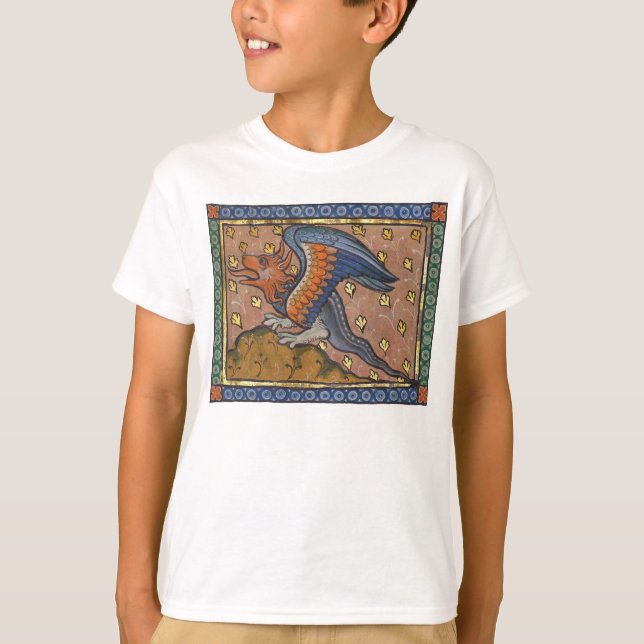 Camiseta Dragão Bestiário Medieval c. 1270 (Frente)