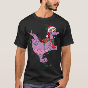Camiseta Dragão Bonito Ilumina Papais noeis de Natal Animai