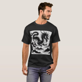 Camiseta Dragão branco preto