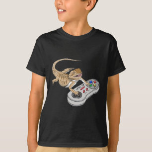 Camiseta Dragão Bravo Jogando Répteis de Vídeo Pagona