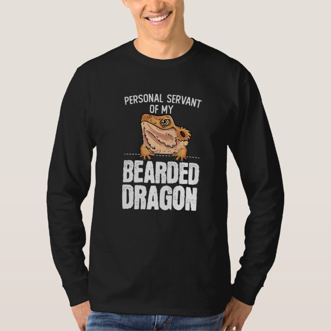 Camiseta Dragão Carbusto, Servo Pessoal Da Minha Bearded Dr (Frente)