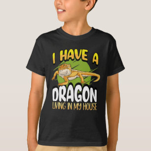 Camiseta Dragão Carbusto Tenho Um Dragão Vivendo Em Minha C