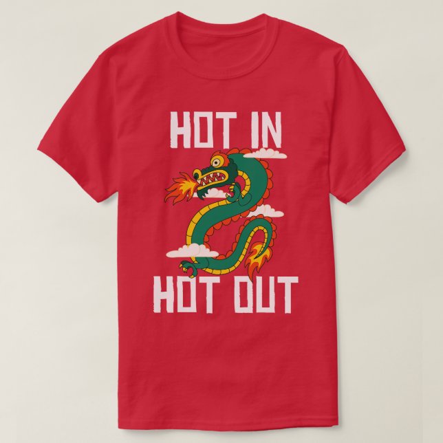 Camiseta Dragão Chileno Quente Em Quente (Frente do Design)