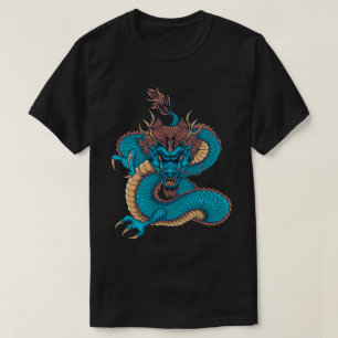 Camiseta Dragão Chinês Azul