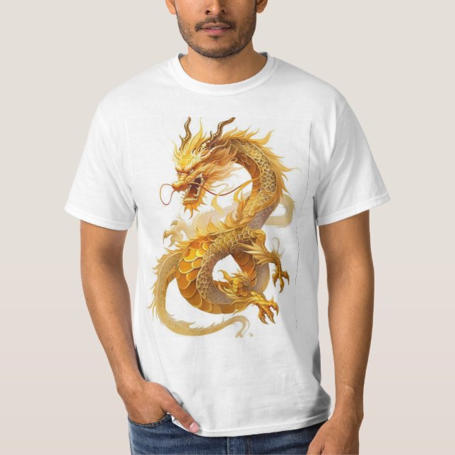 Camiseta Dragão Chinês Majestoso T-Shirt-Bold & Na moda Des (Frente)